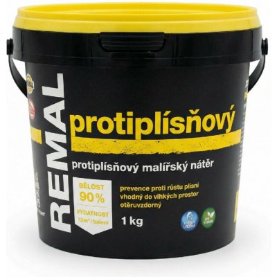 Barvy A Laky Hostivař Remal Protiplísňový, tónovatelná malířská barva, otěruvzdorná, paropropustná, disperzní, bělost 90 %, bílá, 7,5 kg – Sleviste.cz
