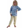 Dětské pyžamo a košilka Esito dívčí pyžamo Motýl modrá / žlutá