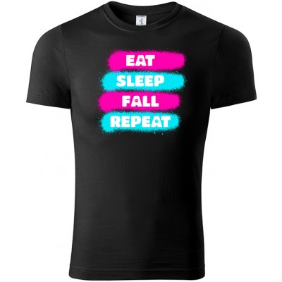 Fall Guys tričko Eat Sleep Fall Repeat