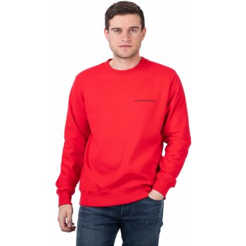 Calvin Klein červená mikina MONOGRAM CREW NECK