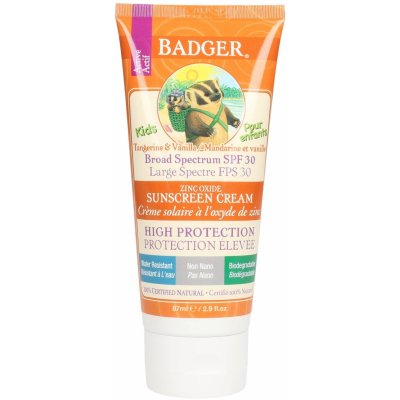 Badger Baby krém na opalování mandarinka/vanilka SPF30 87 ml