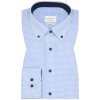 Pánská Košile Eterna Comfort Fit košile "Karo Popeline" dlouhý rukáv 8913_12E146 světle modrá