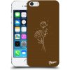 Pouzdro a kryt na mobilní telefon Apple Pouzdro Picasee silikonové Apple iPhone 5/5S/SE - Brown flowers čiré