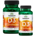 Swanson Vitamín D3 250 tobolek 5000iu + zdarma Vitamín D3 30 kapslí 1000iu – Hledejceny.cz