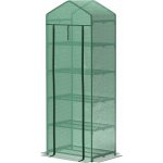 Outsunny Mini s 5 policemi 69 x 49 x 193 cm Transparentní zelený – Zboží Dáma