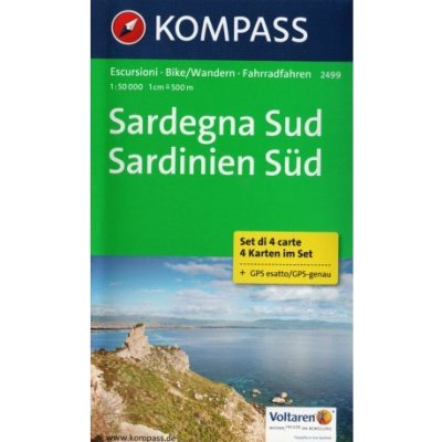 Kompass 2499 Sardegna Süd/Sardinie jih 1:50 000 turistická mapa – Hledejceny.cz