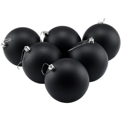 DECOLED Plastová koule prům. 10 cm černá 6 x matná – Hledejceny.cz