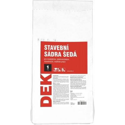 Sádra stavební DEK šedá, 1 kg – HobbyKompas.cz