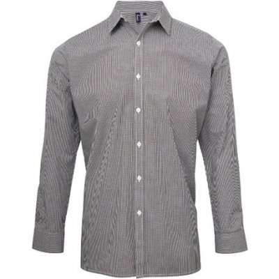Premier Workwear pánská bavlněná košile s dlouhým rukávem PR220 black