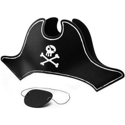 Pirátský klobouk s páskou přes oko – Zboží Mobilmania