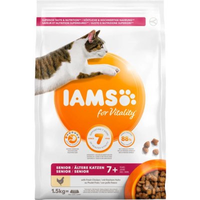 IAMS For Vitality Cat Senior Chicken 1.5 kg – Sleviste.cz