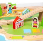 Bigjigs vláčkodráha se stolem Město 61 dílů – Zboží Dáma