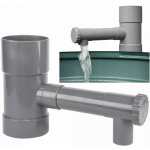 Bradas Lapač Sběrač dešťové vody s ventilem 80 mm šedý – Zboží Mobilmania