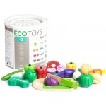 Eco Toys dřevěná zelenina na krájení + příslušenství 20ks – Zboží Mobilmania