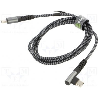 Goobay 64659 USB 2.0, USB C vidlice, USB C úhlová zástrčka, 1m – Zbozi.Blesk.cz