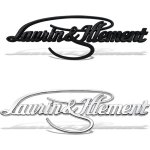Nápis Laurin a Klement znak na blatníky a kufr - boční logo černá | Zboží Auto