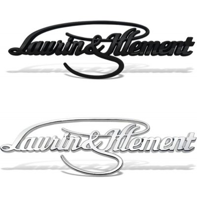 Nápis Laurin a Klement znak na blatníky a kufr - boční logo černá – Zboží Mobilmania
