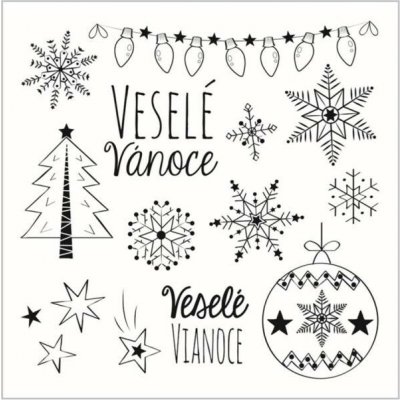 Aladine Vánoční razítka Stampo Noël, 13 ks - Veselé Vánoce – Hledejceny.cz