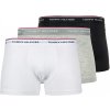 Boxerky, trenky, slipy, tanga Tommy Hilfiger boxerky černo bílo šedé 3Pack