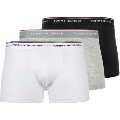 Tommy Hilfiger boxerky černo bílo šedé 3Pack – Zboží Mobilmania