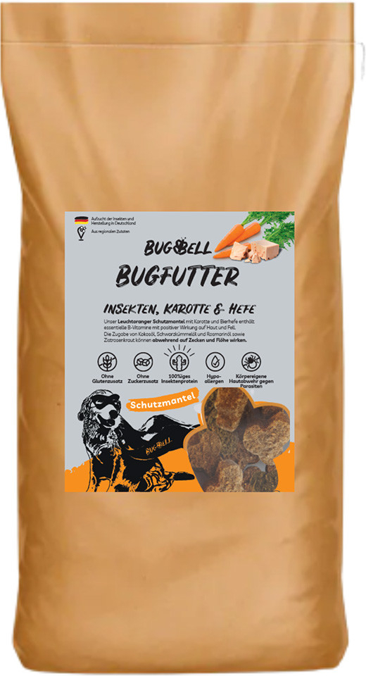 BugBell BugFutter s hmyzem mrkví a kvasnicemi 2 x 7 kg