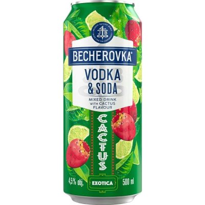 Becherovka Mixed Vodka&Soda Cactus 4,5% 0,5 l (plech) – Hledejceny.cz