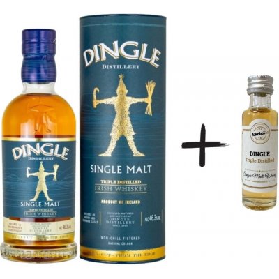 Dingle Single Malt Triple Distiled + miniatura 46,3% 0,7 l (tuba)