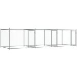 vidaXL Klec pro psy s dvířky šedá 600 x 200 x 150 cm – Zboží Dáma