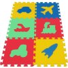 Pěnová puzzle na zem Malý Genisu Pěnový koberec MAXI 6 Dopravní prostředky mix 4 barev