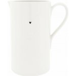 Bastion Collections Keramický džbán White / black heart 1 l bílá barva keramika – Zboží Mobilmania