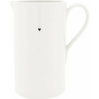 Bastion Collections Keramický džbán White / black heart 1 l bílá barva keramika – Zboží Mobilmania