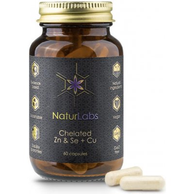 Vitalvibe NaturLabs Chelated Zn & Se + Cu 60 kapslí