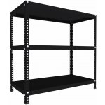 Biedrax Šroubovaný regál do sklepa 45 x 130 x 100 cm, černý, 3 police, nosnost 150 kg na polici – Hledejceny.cz