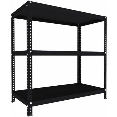 Biedrax Šroubovaný regál do sklepa 45 x 130 x 100 cm, černý, 3 police, nosnost 150 kg na polici – Hledejceny.cz