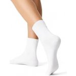 Vlnka Bavlněné ponožky s volným lemem bílá – Zboží Dáma