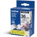 Brother TZe-261, bílá / černá 36mm – Zboží Dáma
