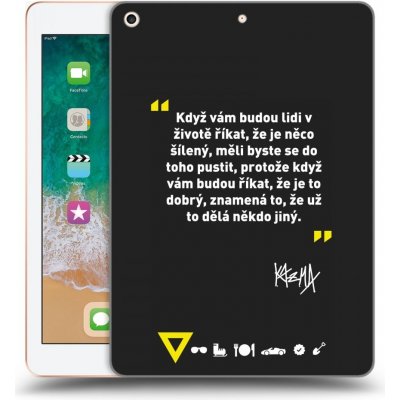 Picasee silikonový černý obal pro Apple iPad 9.7" 2018 6. gen Kazma MĚLI BYSTE SE DO TOHO PUSTIT