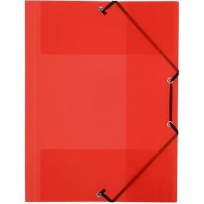 Viquel Desky s gumičkou PropyGlass, transparentní, červená, PP, 15 mm, A4, VIQUEL 113375-08 421400