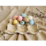 VOJA HOME Stojan na vajíčka pro 6 kusů 14 × 10 cm Krémová hnědá marble – Hledejceny.cz