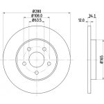 Brzdový kotouč HELLA 8DD 355 108-061