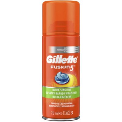 Gillette Fusion5 Ultra Sensitive gel na holení 75 ml – Hledejceny.cz