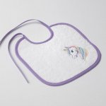 Veba Lota bílá s výšivkou Jednorožec fialová lemovka – Zboží Mobilmania