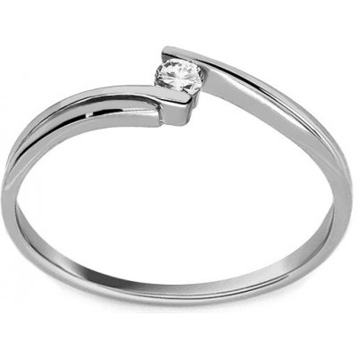 iZlato Forever Diamantový prsten z bílého zlata 0.045 ct Beauty white CSBR20A
