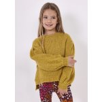 Mayoral svetr s balónovými rukávy hořčicový – Zboží Dáma