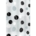 Spirella BUBBLE kroužky bílo-černý 180 x 200 cm – Sleviste.cz