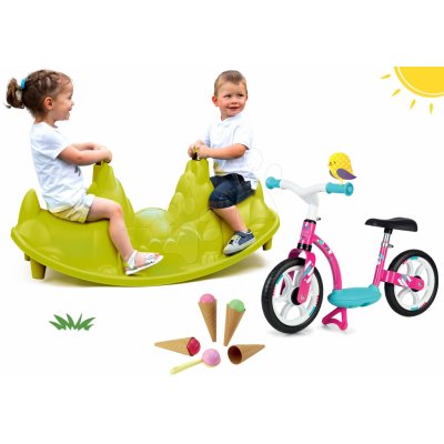 Smoby Set houpačka Tuleň oboustranná s vodotryskem a balanční odrážedlo Learning Bike – Zboží Mobilmania