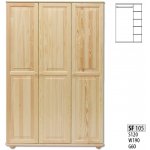 Drewmax SF105 masiv věšák/police dub – Zboží Mobilmania