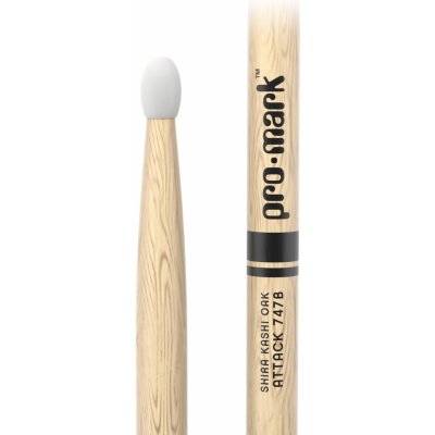 ProMark Classic Attack 747B Shira Kashi Oak Drumstick Oval Nylon Tip – Zboží Mobilmania