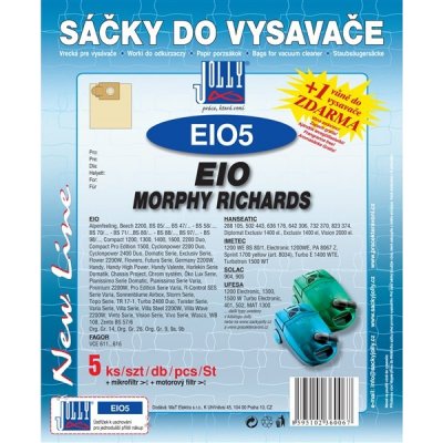 Jolly EIO 5 (5+1+1ks) do vysav. EIO, MORPHY RICHARDS – Zboží Mobilmania