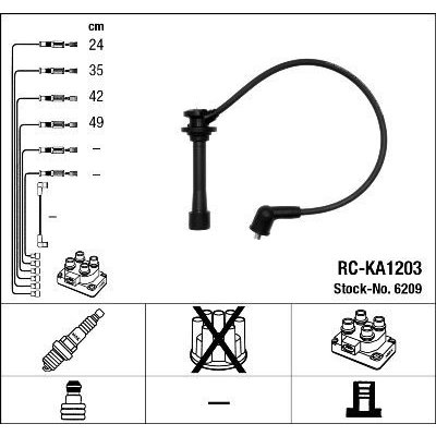 Sada kabelů pro zapalování NGK 6209 – Zboží Mobilmania